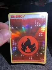 Fire Energy 104/108 Power Keepers Holo Pokemon Heavily Played
