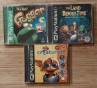 PlayStation 1 lot of 3 games The Land Before Time-Frogger-Creatures CIB Tested P