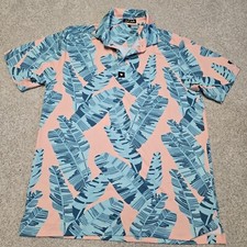 Bad Birdie Blue Steel Golf Polo Shirt Mens Medium Performance Stretch UPF 50 