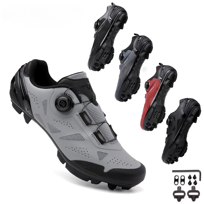 MTB Cycling Shoes with SPD Cleats Men s Non slip Self locking Road