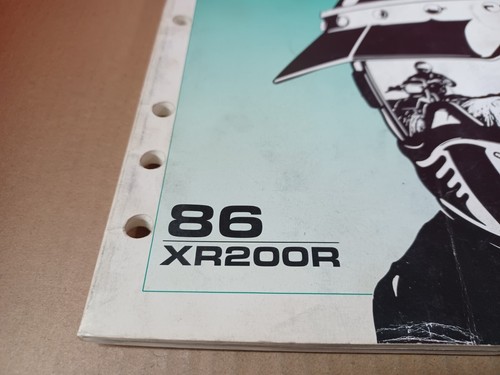 Factory Honda Service Manual 1986-1987 XR200R Motorcycle