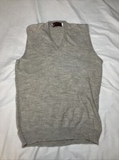 Vintage Jersild Wool Blend Gray Sweater Vest Made In USA Size XL Tall