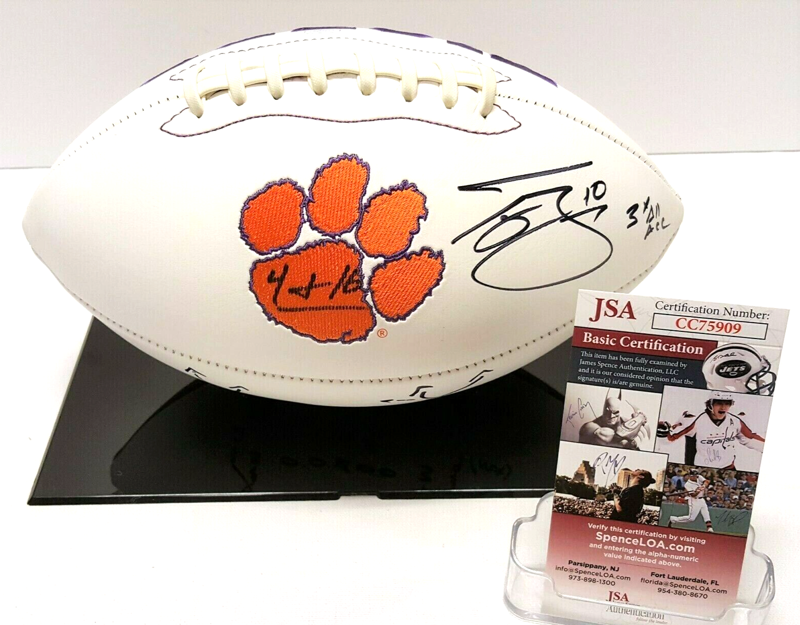 Tajh Boyd Autographed Signed Clemson Tigers Football 4th and 16 Play Drawing JSA CC75909 