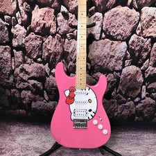 chitarra elettrica personalizzata di fabbrica start SQ rosa gatto ciao arco rosso in magazzino ST