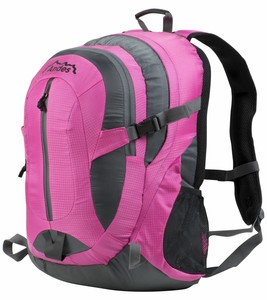 pink camping rucksack