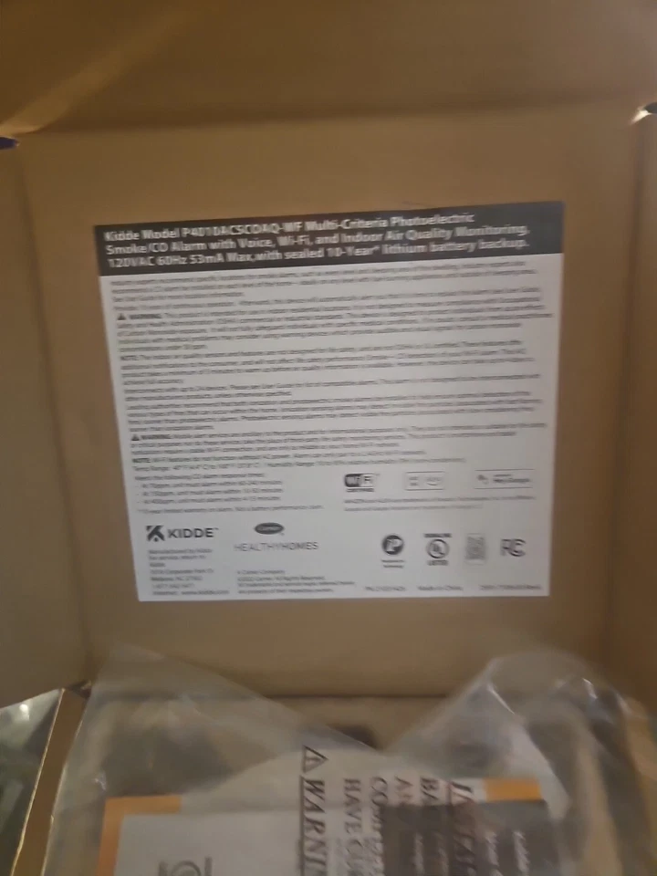 Kidde Smart Smoke & Carbon Monoxide Detector & Indoor Air Quality Monitor, Wi... - Image 3 of 4