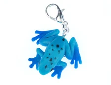 Poison Dart Frog Rubber Charm Zipper Pull Miniblings Amphibian Blue