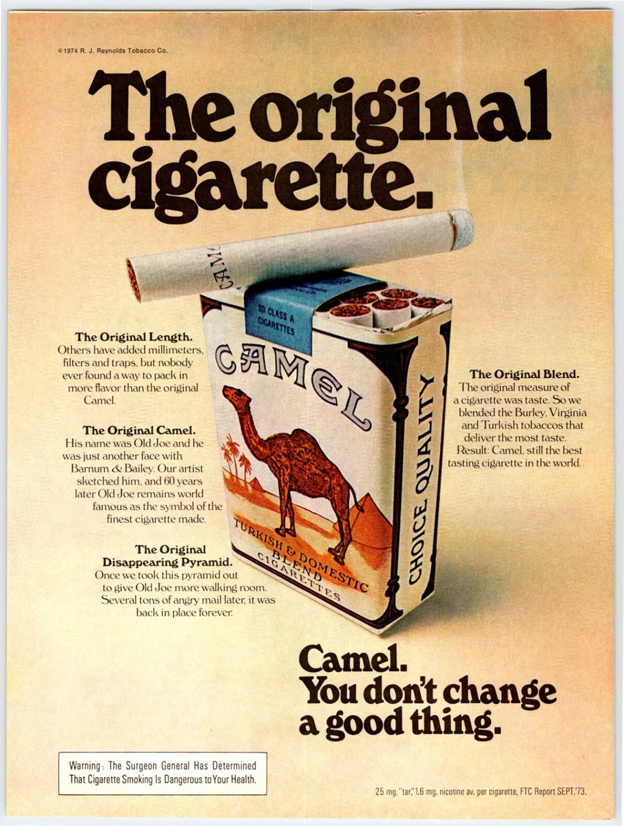 Camel Regulars (nonfilter) Sample Pack From 19601972