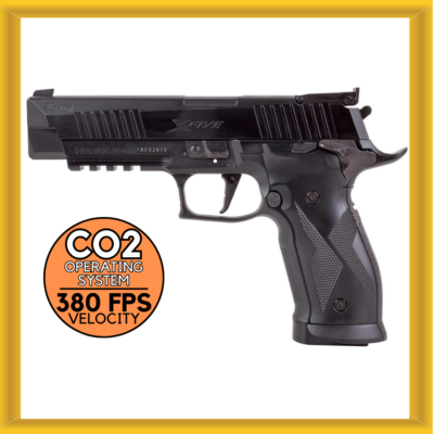 SIG SAUER X-Five CO2 Air Pistol 20 Round Black (AIR-X5-177-BLK