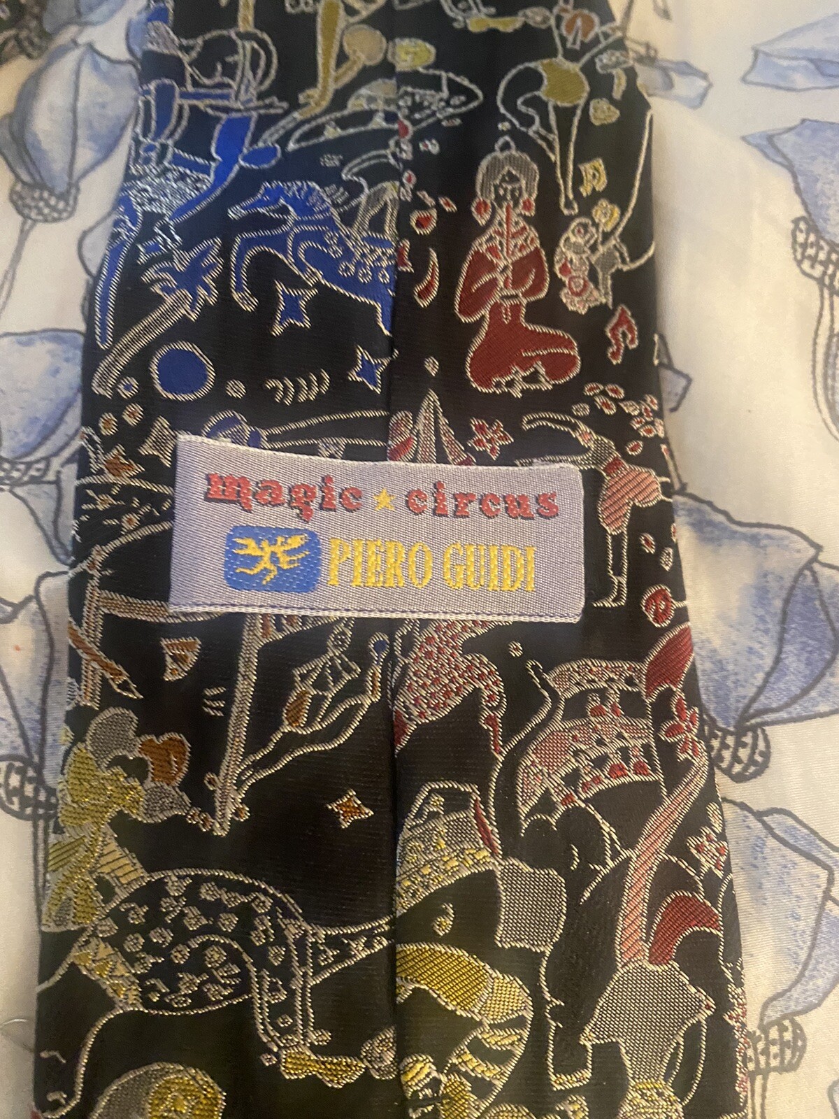MAGIC CIRCUS PIERO GUIDI 100percent SILK TIE SETA CRAVATTA NECKTIE MADE IN ITALY Rare image 7