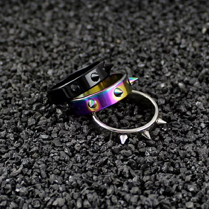Ladies stainless 2024 steel rings
