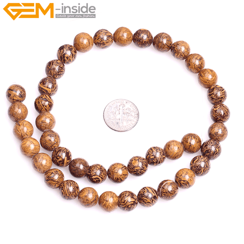 Natural Round Elephant Skin Yellow Jasper Stone Beads Jewelry Making 15" In Lots - Picture 10 of 26