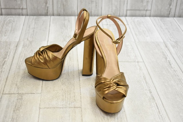rachel zoe gold platform shoes