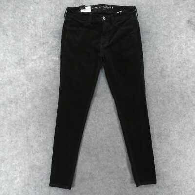 American Eagle Jeans Womens 6 Reg Super Stretch Jegging Black Velvet Ladies