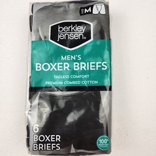Berkley Jensen Men  s Briefs M 6 Pack. 100 Cotton New in Package