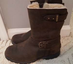 ugg leather biker boots