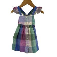Gap Plaid Ruffle Shoulder Sundress with Bloomers Size 3-6 Month New