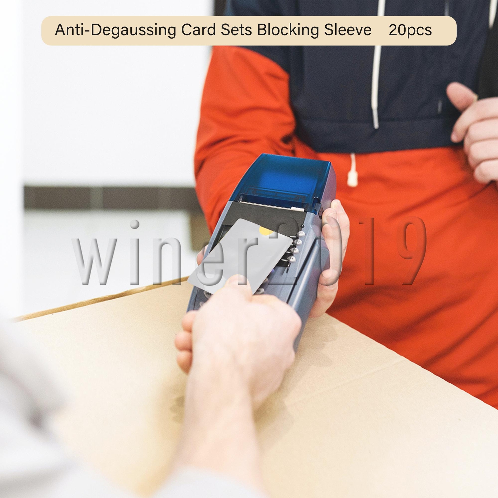 RFID Credit Cards Blocking Sleeves Secure Holder Silver 3.62x2.48inch Pack of 20