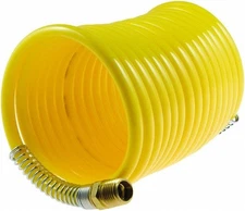 1/4" X 50 FT NYLON AIR RECOIL HOSE WITH COIL SPRING HEADS
