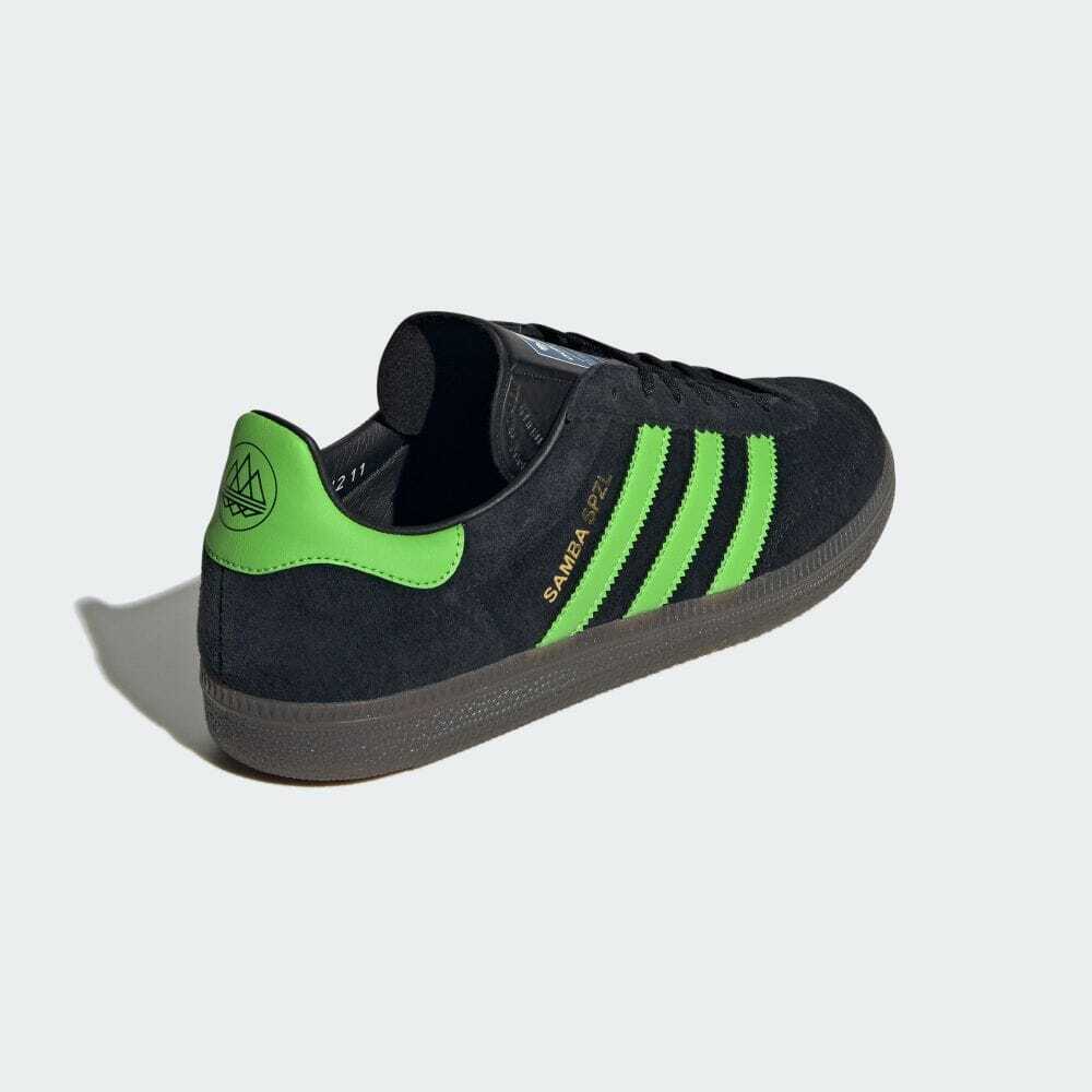 adidas Originals Samba Deco SPZL Black Lucid Lime Gum IF5738 Men's