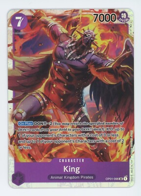 one piece tcg romance dawn card price list King OP01-096 One Piece Card Game TCG Romance Dawn Super Rare SR ENGLISH NM