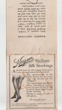 C1915 Julius Kayser & Co Italian Silk Stockings Slipper Heel Advertising Label