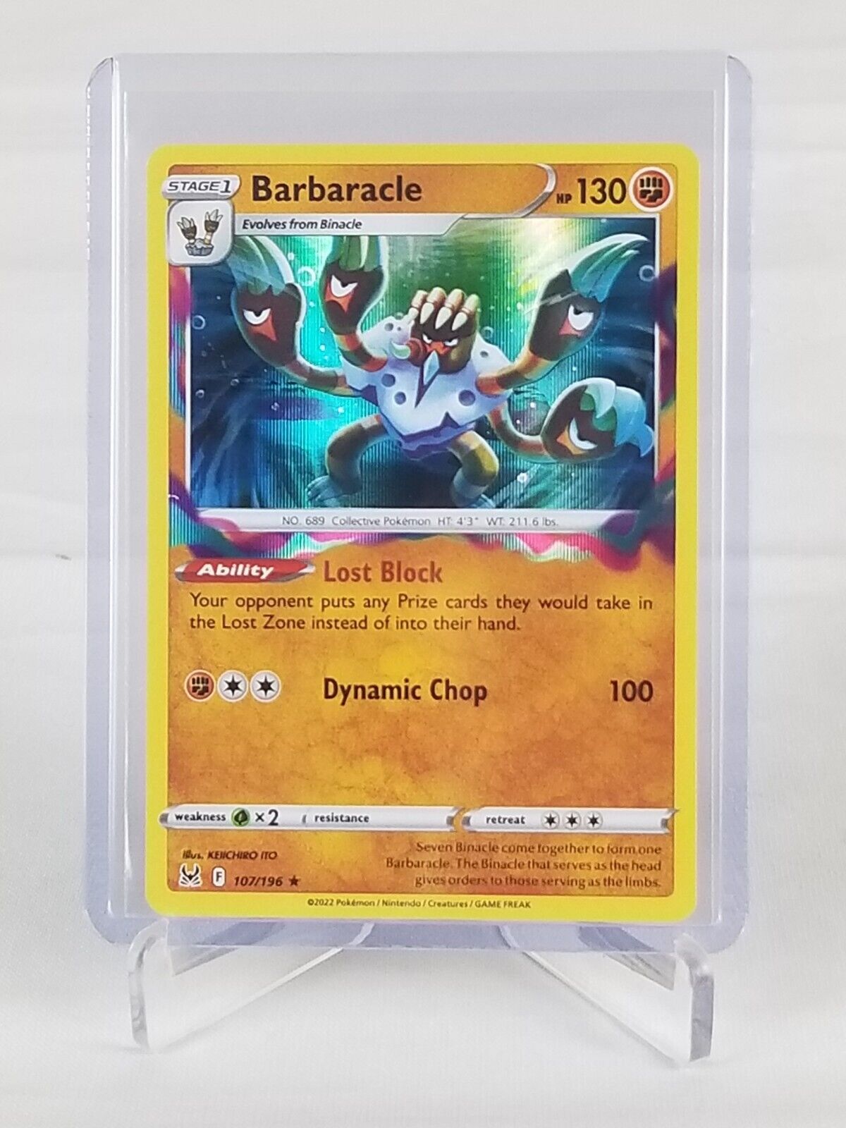 Barbaracle Hp 130 Foil #107 Pokemon Card 2022