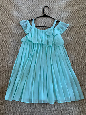 strapless open back dress Zapaka Women Sky Blue Wedding Guest Dress A Line Pleated Chiffon Tea Length Bridesmaid Dress with Lace Up Back, Sky Blue / US4