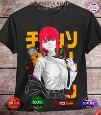 Makima Chainsaw Man Shirt Anime Tee T-Shirt Manga Otaku Denji Unisex All Size