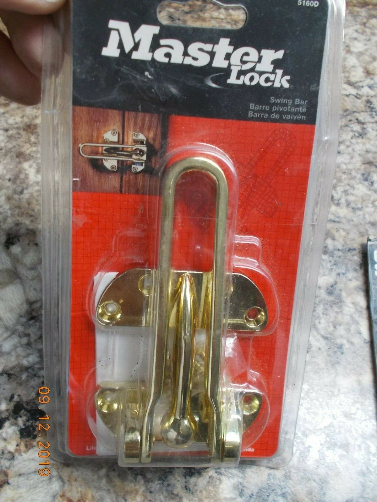 New in Package Brass Master Lock Swing Bar Door Lock 71649088254 eBay
