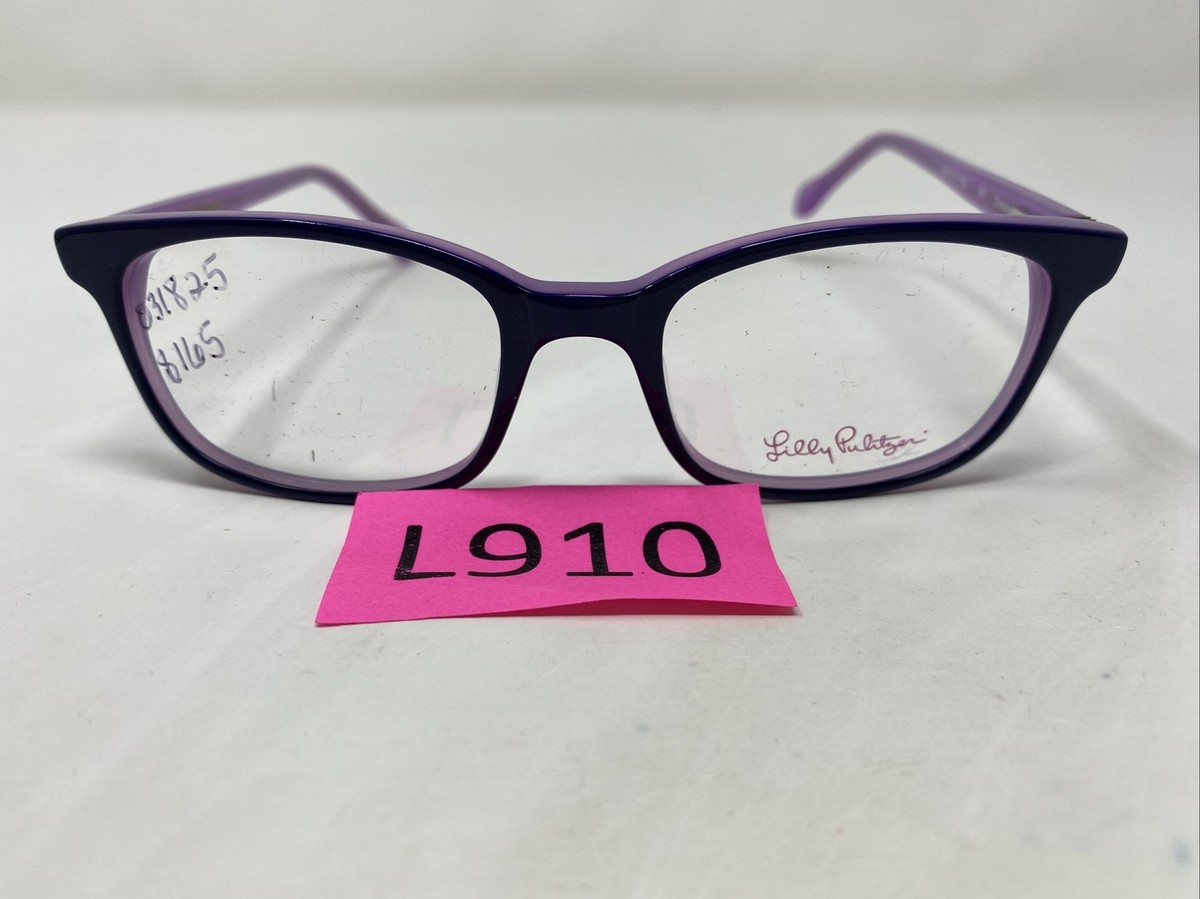 Lilly Pulitzer Dossie NV 49-17-135 Navy/Purple Full Rim Eyeglasses