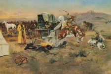 Bronc in Cow Camp by Charles Marion Russell Western Giclee Art Print Ships Free