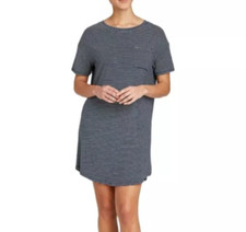 STARS ABOVE CREW NECK STRIPED SLEEP SHIRT ULTRA SOFT / SMOOTH (SIZE S) BLUE -NEW