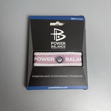 Women’s Power Balance Sports Bracelet Pink White - Performance Technology Size M