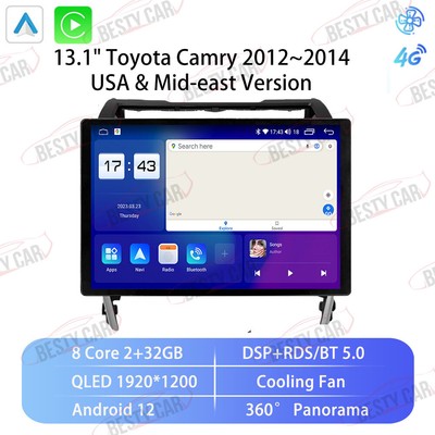 13.1'' Android 12 Car Stereo Radio GPS for Toyota Camry 2012-2014 USA & Mid East
