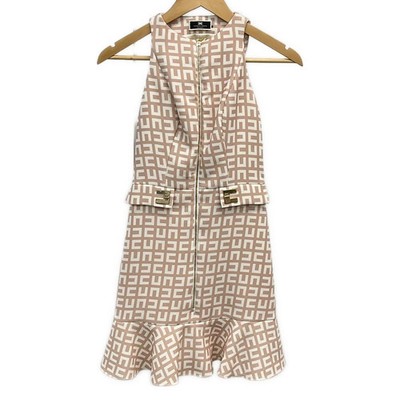 ELISABETTA FRANCHI - Pink Beige Cream Women's Dress