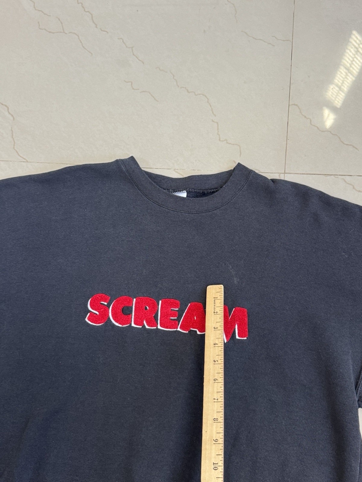 Vtg Scream Movie Promo Sweatshirt Pullover Black XL 90s Horror image 9