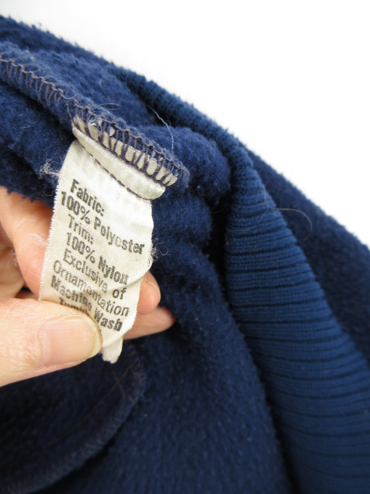 VINTAGE Patagonia Jacket Men Medium Blue Deep Pile Fleece Bomber Coat 80s 90s * thumbnail 13