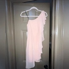 NWT Bebe Pink Off Shoulder Goddess Dress With...