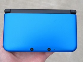 Nintendo 3DS XL Handheld (SPR-001) Blue/Black Console MINT SCREENS w/ Mario RARE