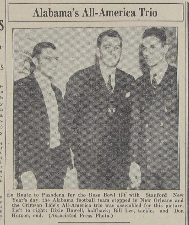 De colección 1934 Alabama Crimson Tide - Periódico Rose Bowl Champions Foto 3 de 4