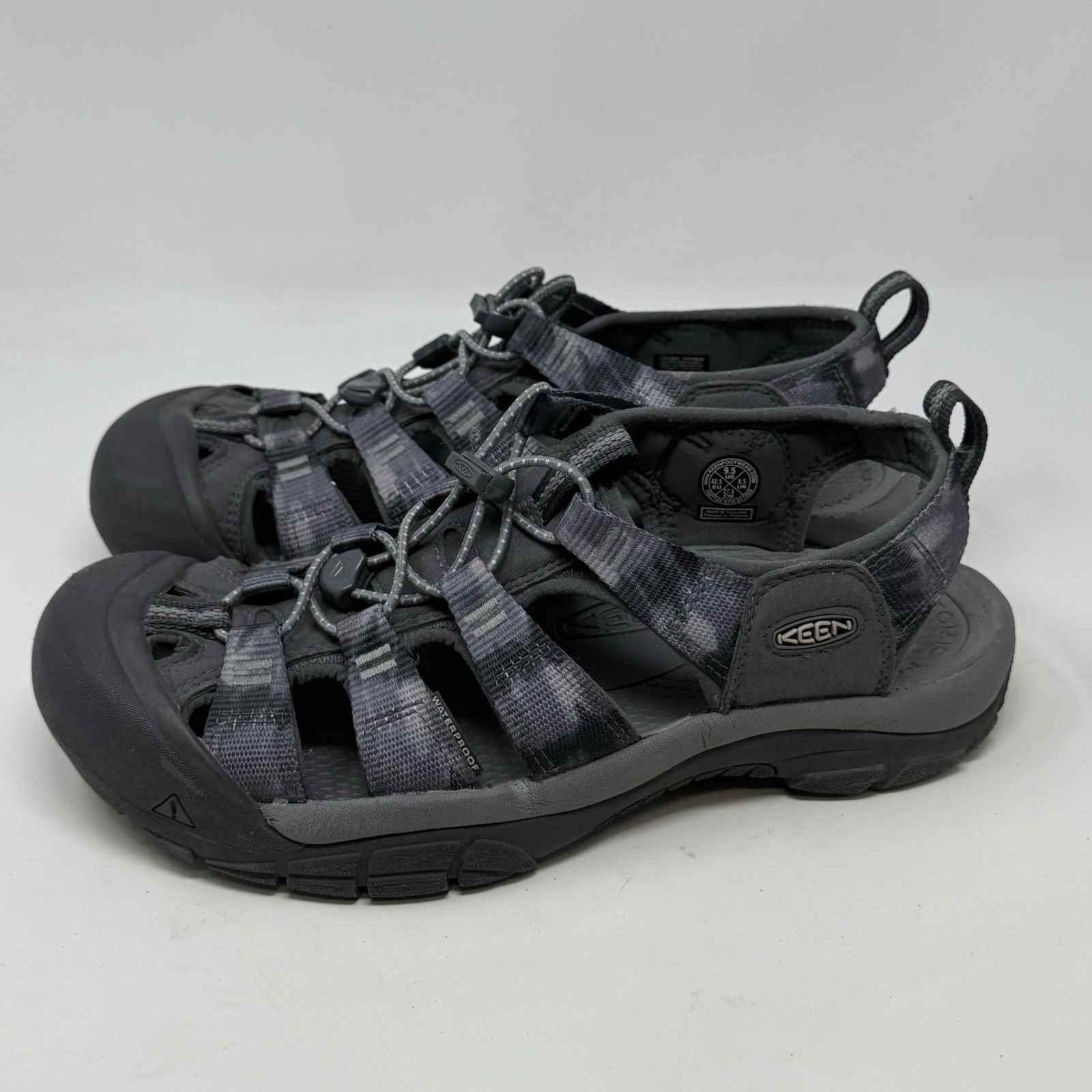 Sandali da pescatore Keen Newport H2 impermeabili uomo 9 5 grigi mimetici escursionismo campeggio