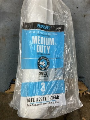 10-Ft x 25' x 3-Mil Clear Plastic Sheeting Crawl-Space Concrete Protector Cover