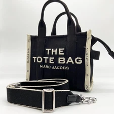 Current Item Marc Jacobs Jacquard Tote Bag 2way Black Logo