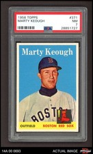1958 Topps #371 Marty Keough Red Sox PSA 7 - NM
