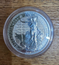 British Royal Mint UK Britannia 2024 1 oz .999 Silver Coin 
