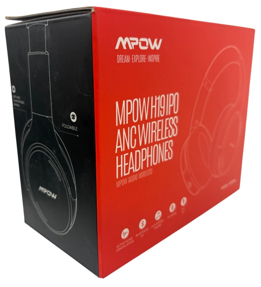 Auriculares con cancelación activa de ruido Mpow H19 IPO Bluetooth 5.0 BH388A - negros Foto 4 de 4