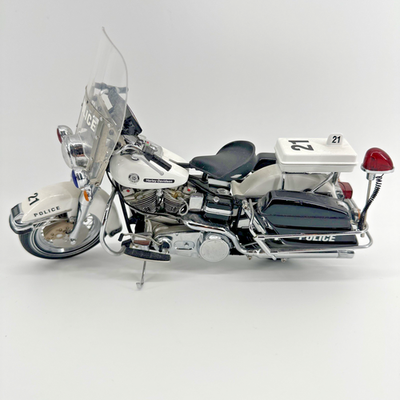 Vintage Franklin Mint Harley Panhead Police Motorcycle 1:10