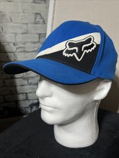 Fox Racing Flex-Fit Baseball Cap Size S/M Blue Black White Motocross