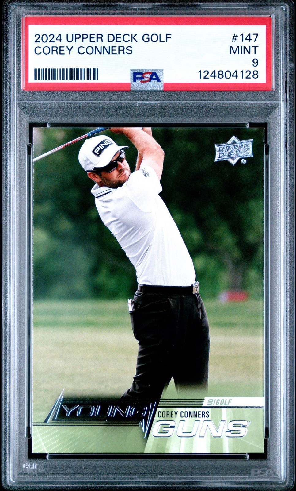 2024 Upper Deck Golf Young Guns Rookie Corey Conners #147 PSA 9 PGA Tour
